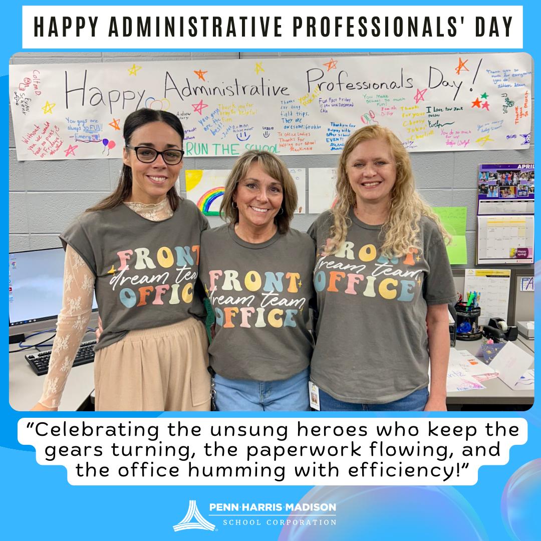 Today is Administrative Professionals’ Day! 👏👏👏
We’re grateful for the hardworking individuals who help keep our Schools and the Educational Service Center running smoothly each and every day. Thank you for your dedication and support across the P-H-M community! #PHMExcellence