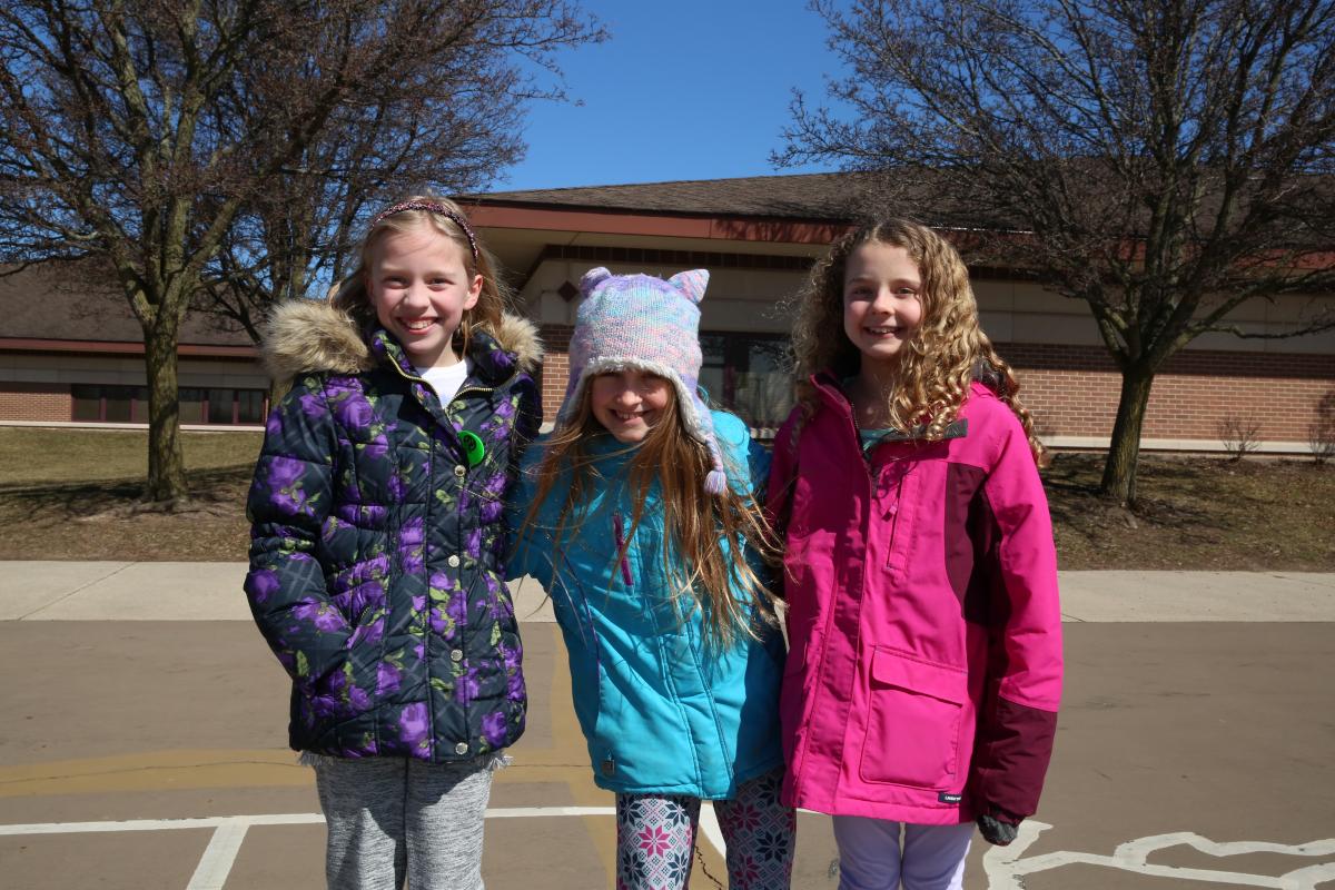 Catie, Addison, & Elle during recess